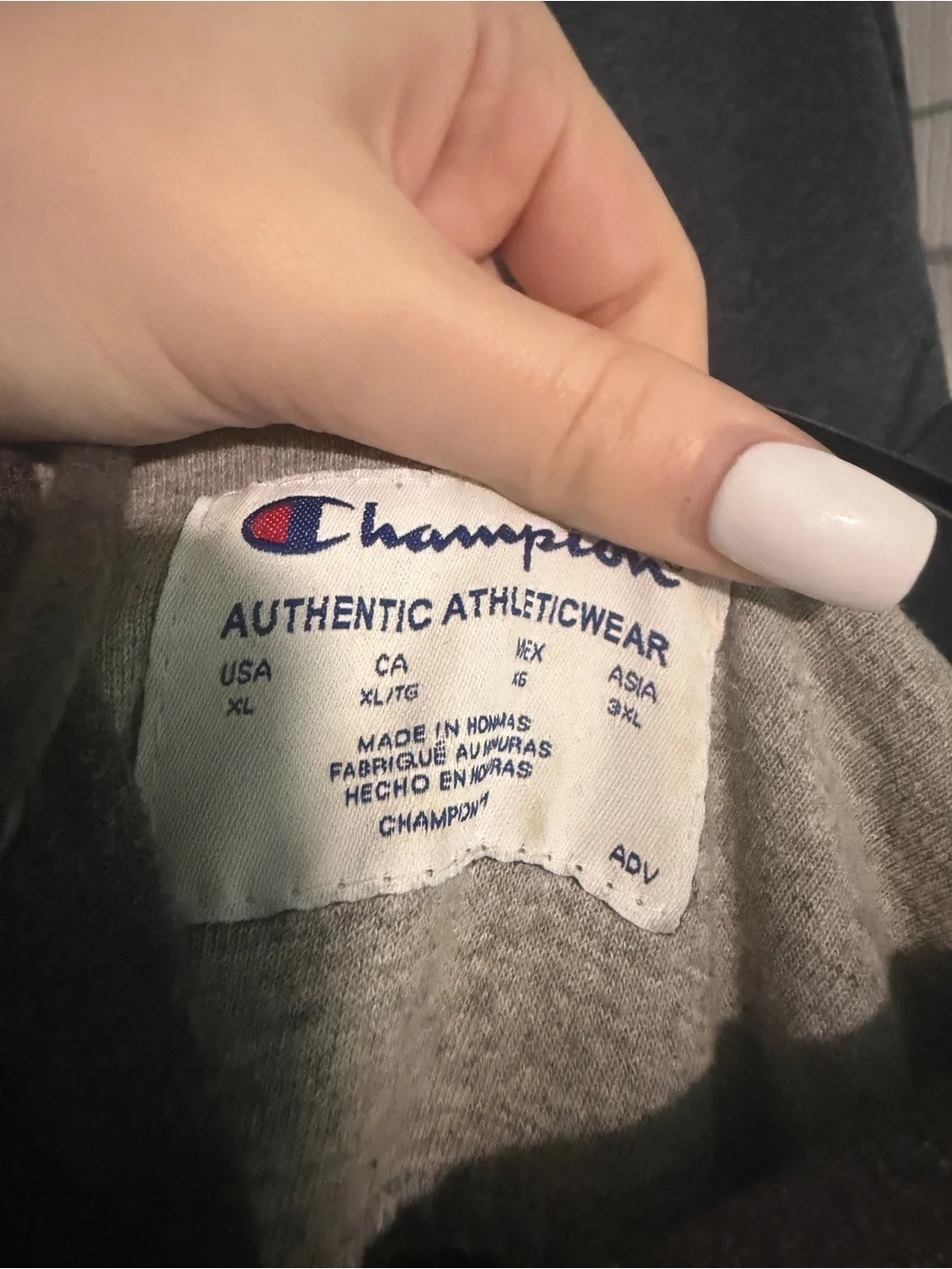 Champion Men's Charcoal Gray Logo Hoodie